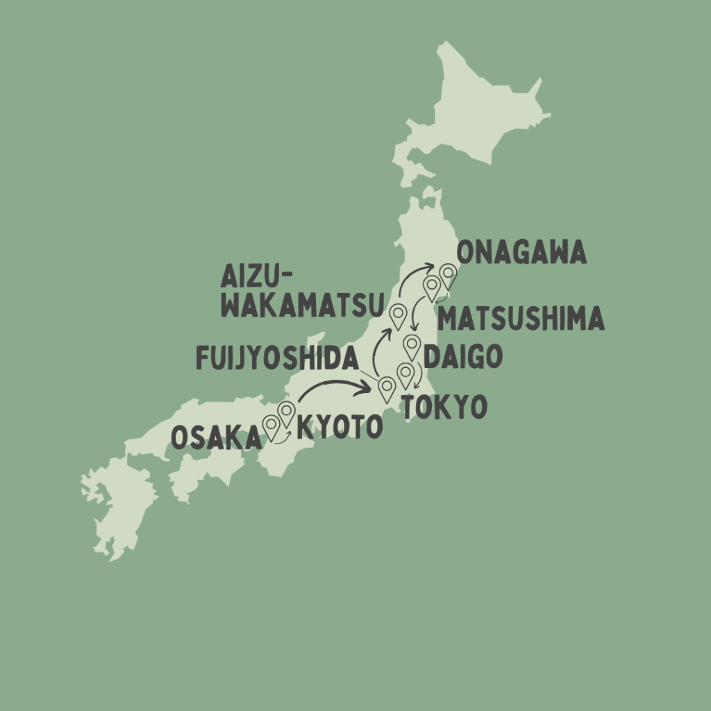 Route für Japan Reise