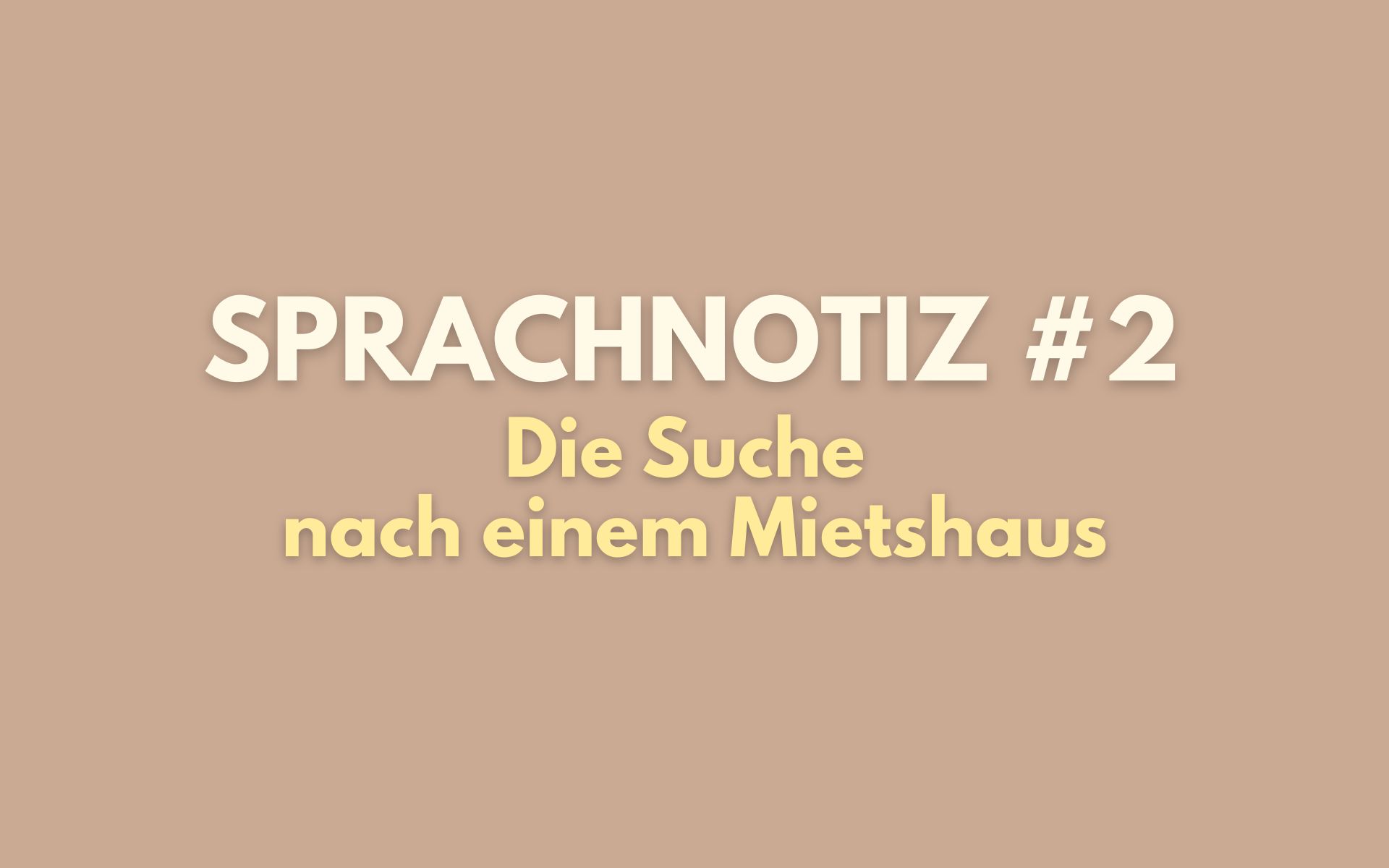 Sprachnotiz aus Irland #2 – Die Suche nach einem Mietshaus