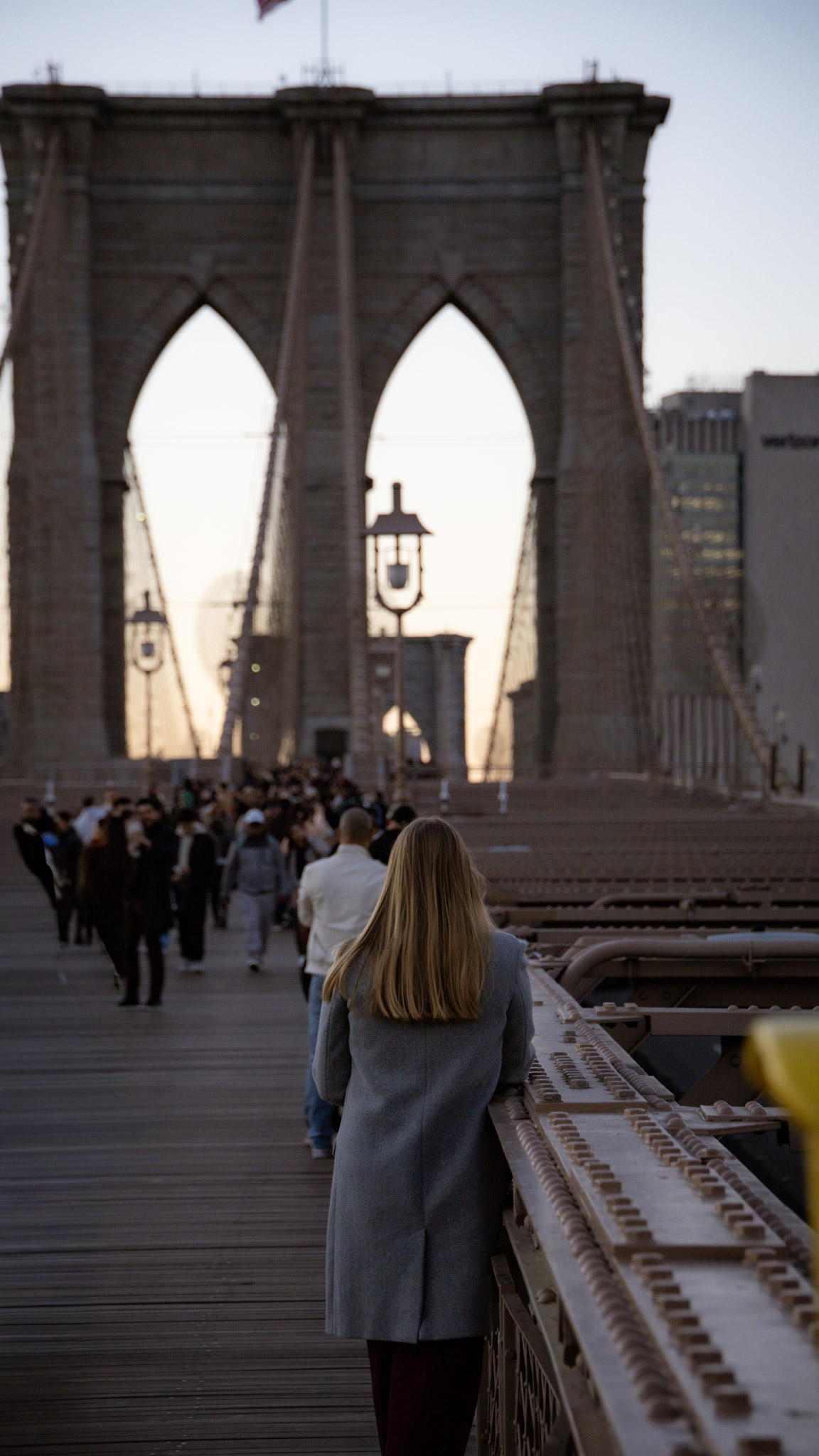 Brooklyn Bridge bei Sonnenuntergang